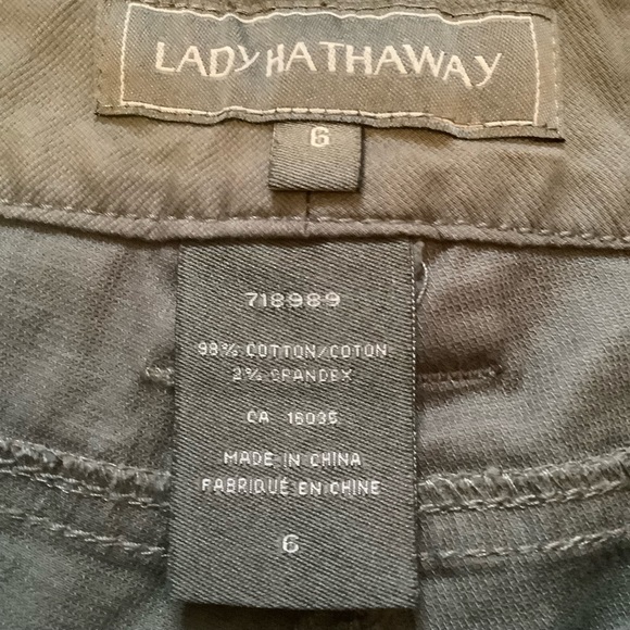 LADY HATHAWAY WOMENS BOOTCUT OLIVE GREEN JEANS/ Size 6 - Picture 10 of 10